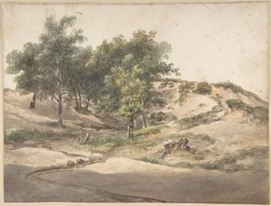 A Wooded Landscape Near Beekhuizen by Andreas Schelfhout