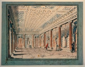 Interior of the Corner Hall in the Stroganov Palace