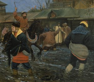 Seventeenth-Century Moscow Street on a Public Holiday by Andrei Petrovich Ryabushkin
