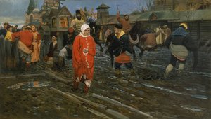 Seventeenth-Century Moscow Street on a Public Holiday, 1895