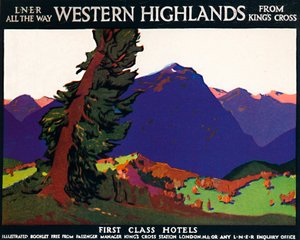 Western Highlands - First Class Hotels - British Poster