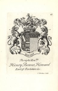 Coat of Arms and Crest of Henry Bowes Howard by Andrew Johnston