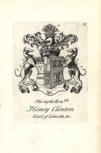Coat of arms and crest of the right honorable Henry Clinton, 7th Earl of Lincoln by Andrew Johnston