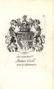 Coat of Arms and Crest of James Cecil, 5th Earl of Salisbury