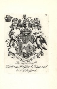 Coat of Arms and Crest of William Stafford Howard, 2nd Earl of Stafford