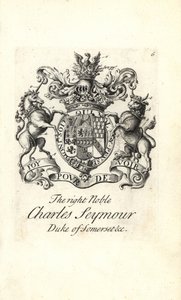 Coat of Arms and Crest of Charles Seymour, 6th Duke of Somerset by Andrew Johnston