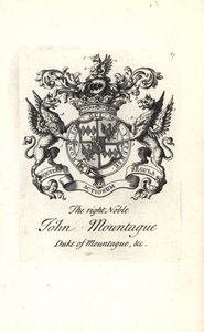 Coat of Arms and Crest of John Montagu, 2nd Duke of Montagu by Andrew Johnston