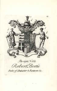 Coat of Arms and Crest of Robert Bertie by Andrew Johnston