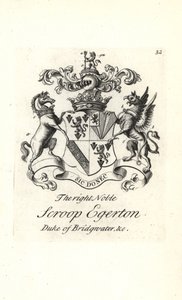 Coat of Arms and Crest of Scroop Egerton by Andrew Johnston