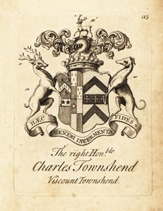 Coat of arms of the Right Honourable Charles Townshend, 2nd Viscount Townshend