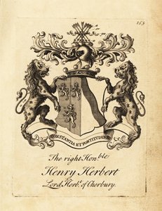 Coat of Arms of Henry Herbert, Lord Herbert of Cherbury, Baron Herbert of Cherbury (or Chirbury)