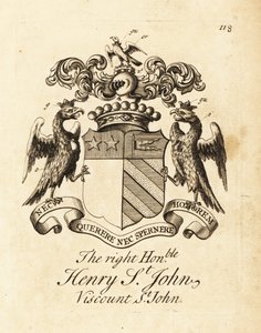 Coat of arms of the Right Honourable Henry St by Andrew Johnston