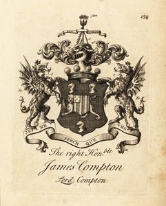 Coat of arms of the Right Honourable James Compton, Lord Compton, 5th Earl of Northampton