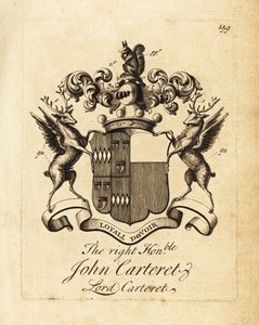 Coat of Arms of John Carteret, Lord Carteret, 2nd Earl Granville, 7th Seigneur of Sark