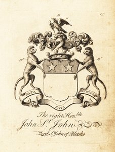 Coat of arms of the Right Honourable John St by Andrew Johnston