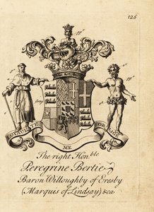 Coat of Arms of Peregrine Bertie, Baron Willoughby of Eresby, Marquis of Lindsay, 2nd Duke of Ancaster and Kesteven by Andrew Johnston