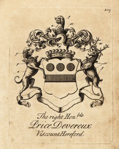 Coat of arms of the Right Honourable Price Devereux, 9th Viscount Hereford (1664-1740)