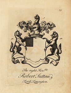 Coat of arms of the Right Honourable Robert Sutton, Lord Lexington, 2nd Baron Lexington by Andrew Johnston