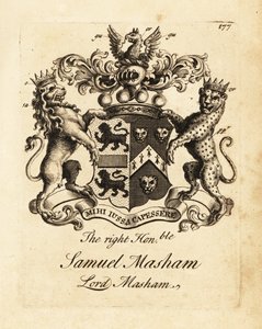 Coat of arms of the Right Honourable Samuel Masham, Lord Masham by Andrew Johnston