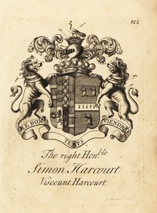 Coat of Arms of the Right Honourable Simon Harcourt by Andrew Johnston