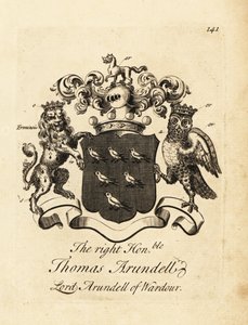 Coat of arms of the Right Honourable Thomas Arundell, Lord Arundell of Wardour, 7th Baron Arundell of Wardour