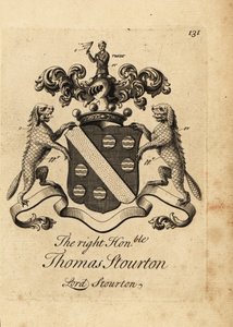 Coat of arms of the Right Honourable Thomas Stourton