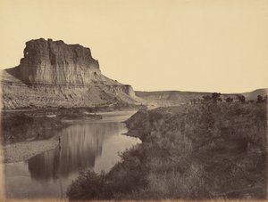 Plate 24. Castle Rock, Green River Valley, 1869 by Andrew Joseph Russell
