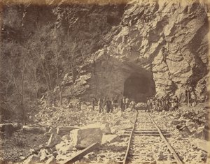 Plate 39. East End of Tunnel, Weber Canyon, 1869 by Andrew Joseph Russell