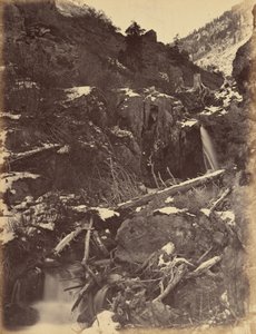 Plate 46. City Creek Canyon, Near City Creek Falls, 1869 by Andrew Joseph Russell