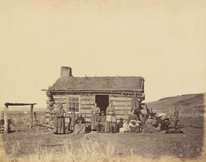 Plate 48. Mormon Family, Great Salt Lake Valley, 1869 by Andrew Joseph Russell