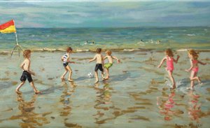 Beach Football, Sheringham, 2018 by Andrew Macara