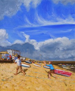 Catching the ball, St Ives by Andrew Macara