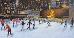 Evening, Rockefeller Ice Rink, New York