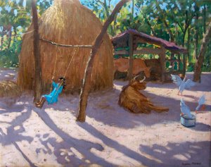 Haystack and Girl on a Swing, Kerala