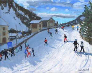 Skiing Down to Selva Val Gardena by Andrew Macara