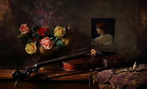 Elegant Violin Still Life by Andrey Morozov