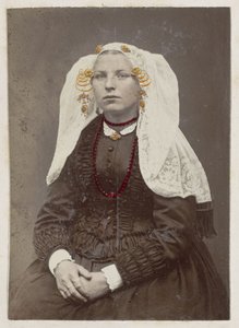 Portrait of a Woman in the Traditional Costume of Beijerland by Andries Jager