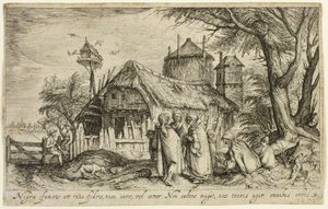 Landscape with Gypsy Women Near a Farm Building