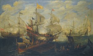 Naval Battle Between Turks and Christians by Andries van Eertvelt