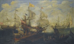The Battle of Lepanto on 7 October 1571 by Andries van Eertvelt