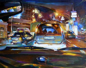 City Night Traffic by Andrii Kutsachenko