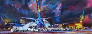 Vibrant Airport Night