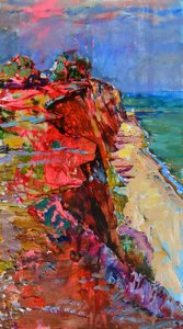 Vibrant Coastal Cliffs by Andrii Kutsachenko