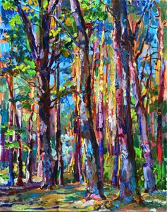 Vibrant Forest Light by Andrii Kutsachenko