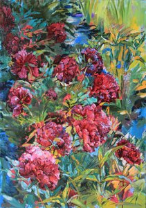 Vibrant Garden Blooms by Andrii Kutsachenko
