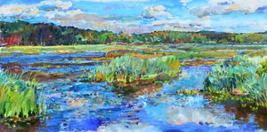 Vibrant Marsh Landscape by Andrii Kutsachenko