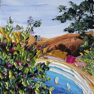 Coastal Blooms and Sails by Angela Hawkey