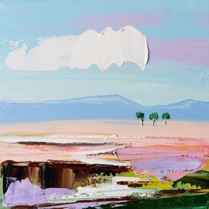 Colorful Abstract Landscape by Angela Hawkey