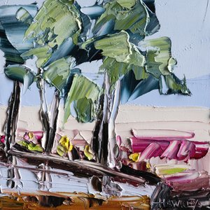 Colorful Eucalyptus Landscape by Angela Hawkey