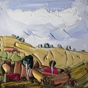 Impasto Countryside Landscape by Angela Hawkey